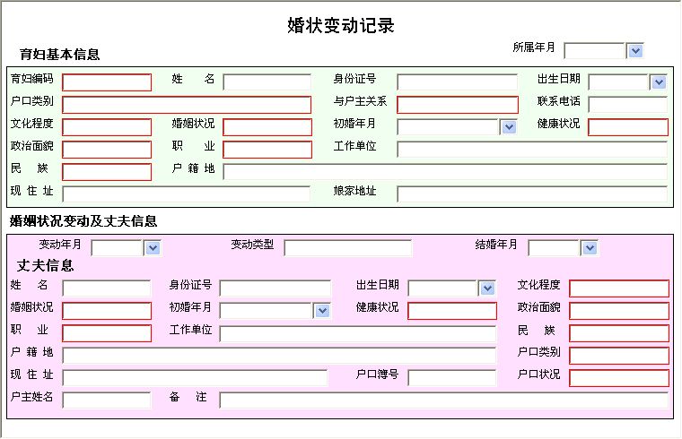 《计划生育管理系统》信息窗口