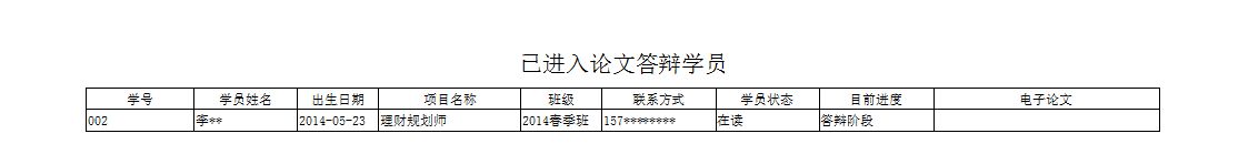 《高等教育培训管理系统》报表打印格式